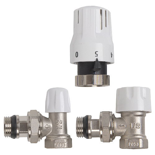 Термостатический комплект для радиатора угловой в блистере 1/2" СТМ ТЕРМО