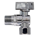 Кран шаровой для бытовых приборов угл. 1/2"х1/2" г/ш удлин.резьба с отражат. бабочка,  хромированный СТМ_3