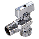 Кран шаровой для бытовых приборов угл. 1/2"х3/4" ш/ш с отражат. бабочка,  хромированный СТМ_2