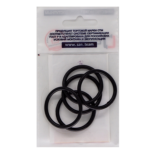 Уплотнительное кольцо 1" резина D 28х34 мм (д/резьбовых «американок») (5шт) СТМ Уплотнительное кольцо 1" резина D 28х34 мм (д/резьбовых «американок») (5шт) СТМ