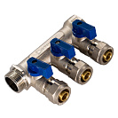 Коллектор 3 выхода 3/4"x16 с шаровыми кранами для м/п труб СТМ_2