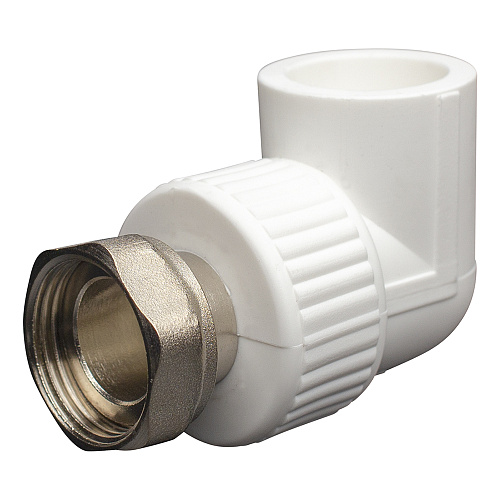 Угольник PP-R комб. c нак.гайкой вн./р. DN 25х3/4" CТМ ПЛАСТ Угольник PP-R комб. c нак.гайкой вн./р. DN 25х3/4" CТМ ПЛАСТ