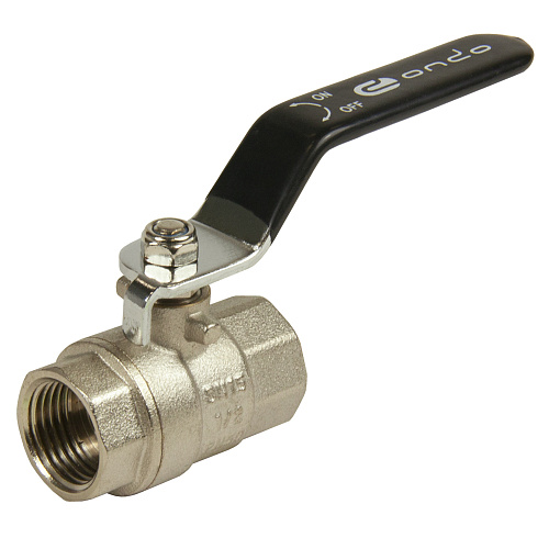 Кран шаровой для воды 1/2" г/г рычаг, никель, ONDO Кран шаровой для воды 1/2" г/г рычаг, никель, ONDO