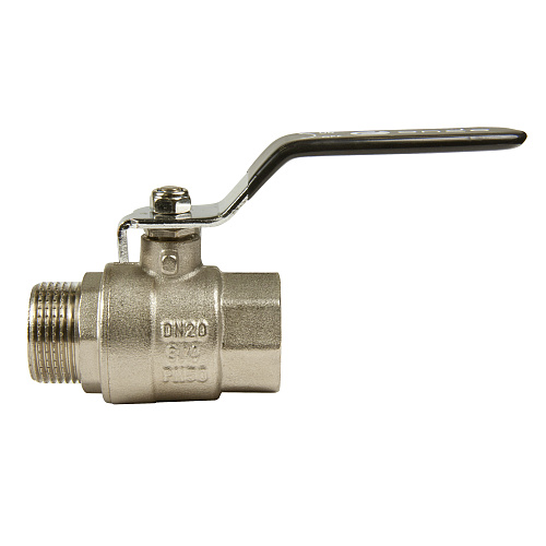 Кран шаровой для воды 3/4" г/ш рычаг, никель, ONDO Кран шаровой для воды 3/4" г/ш рычаг, никель, ONDO