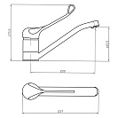 Смеситель ROEGEN RE011A локтевой,  40 мм_4