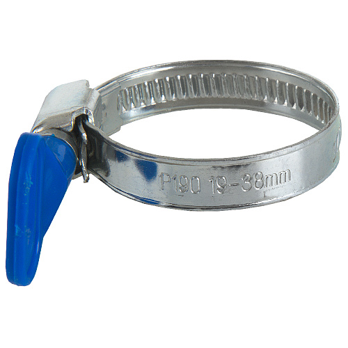 Хомут стальной винтовой с барашком 1-1/2" (19-38мм) 9мм СТМ Хомут стальной винтовой с барашком 1-1/2" (19-38мм) 9мм СТМ