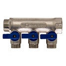 Коллектор 3 выхода шар.кран (наружная резьба) 1"х1/2" СТМ_1