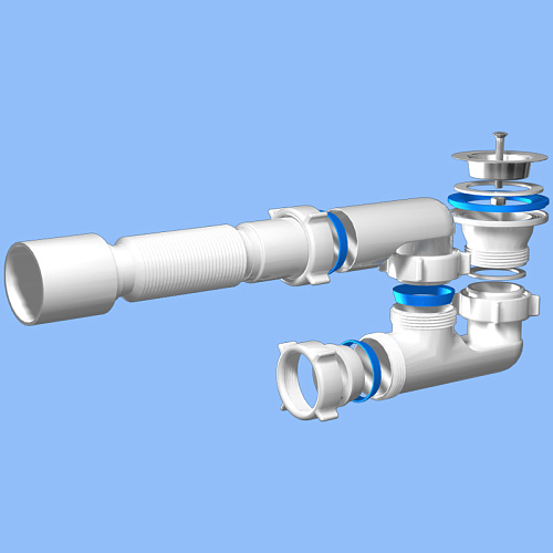 Сифон Ани д/душ. поддона, регулируемый 1 1/2*40 с г/т 40*50