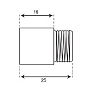 Удлинитель труб латунный  1/2" г/ш x 15 мм CTM_3