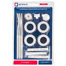 Комплект для радиатора 3/4" с тремя кронштейнами CTM ТЕРМО