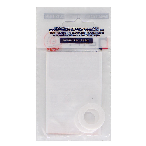 Прокладка 3/4" фторопласт 24х14х2 мм (2шт) СТМ Прокладка 3/4" фторопласт 24х14х2 мм (2шт) СТМ