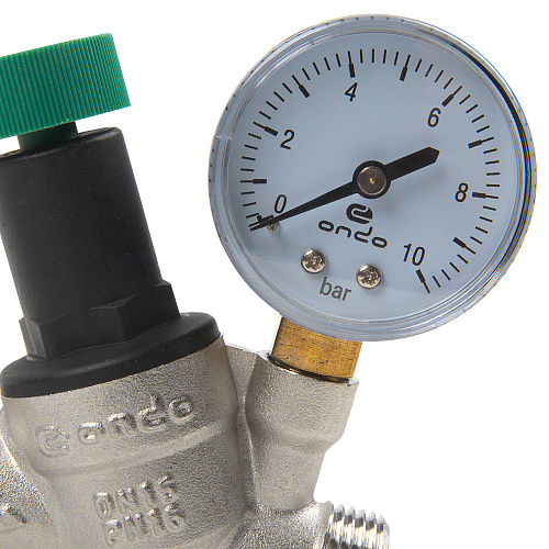 Редуктор давления поршневой 1/2" с манометром ONDO