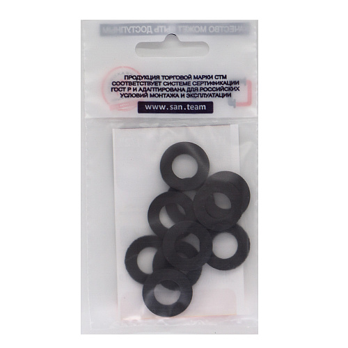 Прокладка 1/2" резина ТМКЩ 19х10х2 мм (10шт) СТМ Прокладка 1/2" резина ТМКЩ 19х10х2 мм (10шт) СТМ