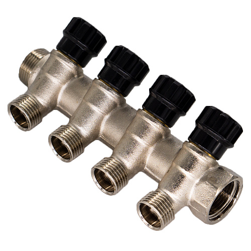 Коллектор 4 выхода вентиль н/р 1"х1/2" СТМ Коллектор 4 выхода вентиль н/р 1"х1/2" СТМ