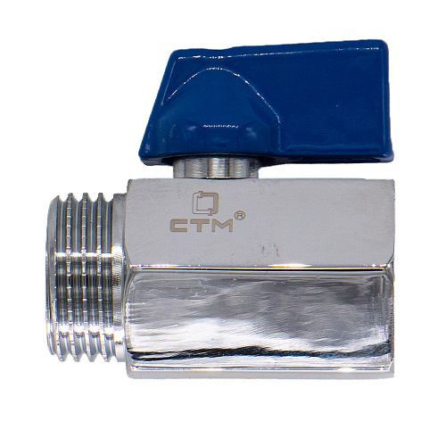 Кран шаровой мини для воды 1/2" г/ш флажок, хромированный СТМ