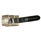 Кран шаровой для воды 1-1/2" г/г рычаг,  никель,  ONDO_4