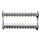 Коллекторная группа ONDO нерж сталь 12 вых. в сборе  с термостатическими и запорными клапанами