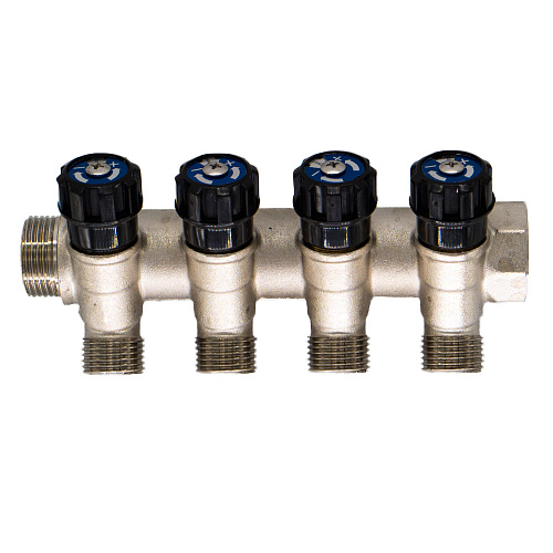 Коллектор 4 выхода вентиль н/р 1"х1/2" СТМ Коллектор 4 выхода вентиль н/р 1"х1/2" СТМ