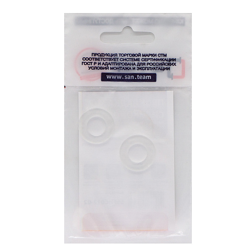 Прокладка 1/2" силикон 18х10х2 мм (для гибкой подводки) (2шт) СТМ Прокладка 1/2" силикон 18х10х2 мм (для гибкой подводки) (2шт) СТМ