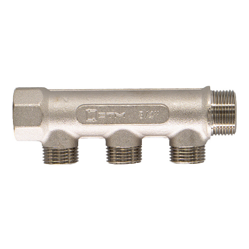 Коллектор 3 выхода (наружная резьба) 3/4"х1/2" СТМ