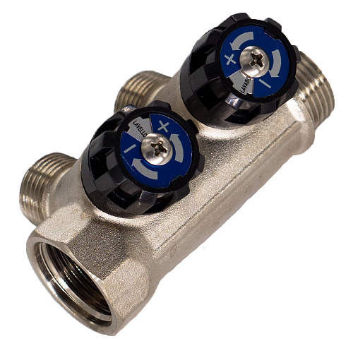 Коллектор 2 выхода вентиль н/р 1"х1/2" СТМ