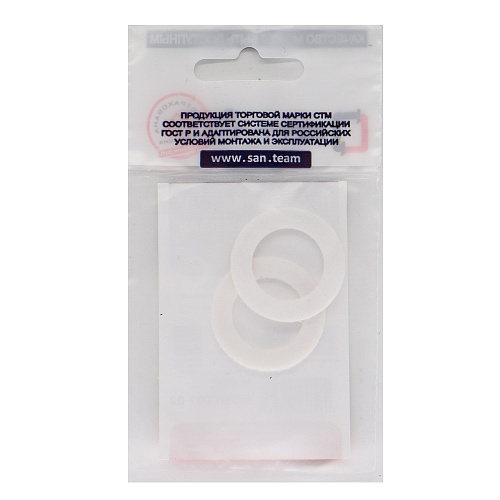 Прокладка 1" фторопласт 30х19х2 мм (2шт) СТМ Прокладка 1" фторопласт 30х19х2 мм (2шт) СТМ