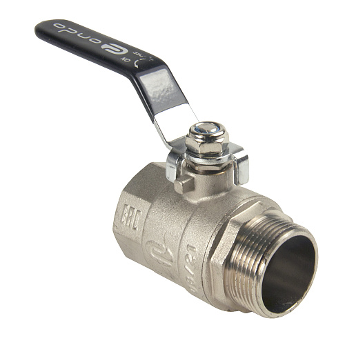 Кран шаровой для воды 1-1/4" г/ш рычаг, никель, ONDO Кран шаровой для воды 1-1/4" г/ш рычаг, никель, ONDO