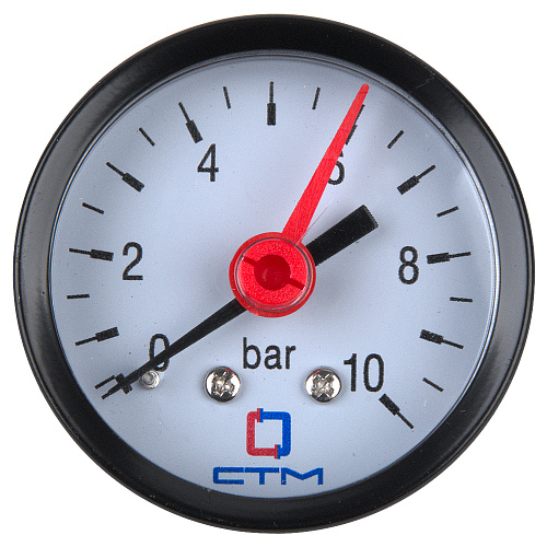 Манометр аксиального подключения 1/4", измерение до 10 бар СТМ