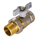 Кран шаровой для воды 3/4" с накидной гайкой бабочка CTM СТАНДАРТ