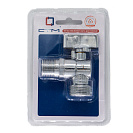 Кран шаровой для бытовых приборов угл. 1/2"х3/4" ш/ш с обратным клапаном и отражат. бабочка,  хромированный СТМ