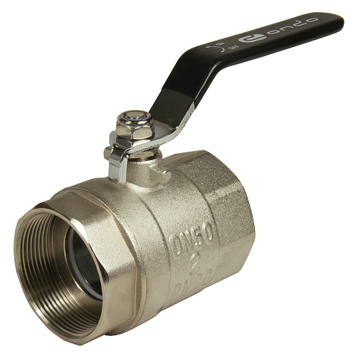 Кран шаровой для воды 2" г/г рычаг, никель, ONDO Кран шаровой для воды 2" г/г рычаг, никель, ONDO