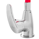 Смеситель FLOE FK234-GR для кухни,  40 мм,  на гайке,  с боковой ручкой,  с гибким красным изливом_4