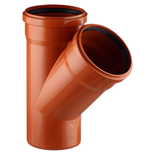 Тройник канализационный 45 град. DN 160 нар. Тройник канализационный 45 град. DN 160 нар.