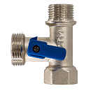 Кран шаровой для бытовых приборов 1/2"x3/4"x1/2" г/ш/ш флажок,  никел. СТМ_3