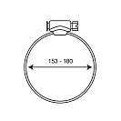Хомут стальной винтовой 7" (153-180мм) 9мм CTM_4