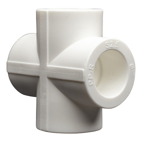 Крестовина полипропиленовая DN 32 СТМ ПЛАСТ Крестовина полипропиленовая DN 32 СТМ ПЛАСТ