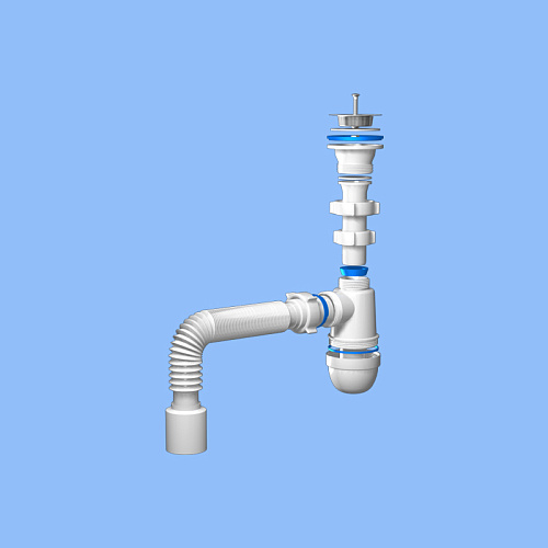 Сифон 1 1/2*40 с гибкой трубой 40*50