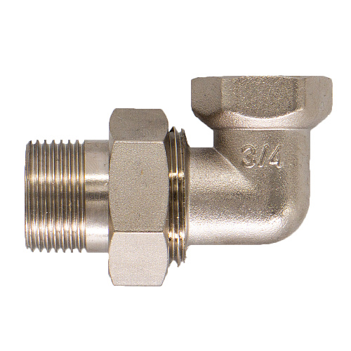 Соединитель с накид. гайкой угловой   1/2" г/ш CTM