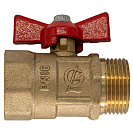 Кран шаровой для воды 1" г/ш бабочка ГАЛЛОП ПРАКТИК 131_1