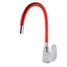 Смеситель ROEGEN RG014R для кухни,  40 мм,  на гайке,  с боковой металлической ручкой,  с гибким красны