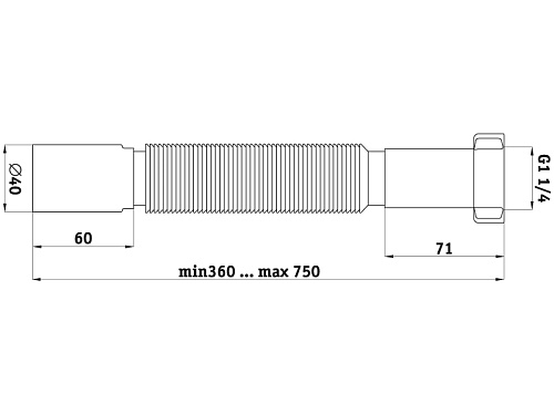 Гибкая труба  1 1/4"*40