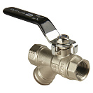 Кран шаровой 1/2" с фильтром рычаг,  никель,  ONDO_1