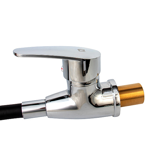 Смеситель ROEGEN RG014N для кухни, 40 мм, на гайке, с боковой металлической ручкой, с гибким черным Смеситель ROEGEN RG014N для кухни, 40 мм, на гайке, с боковой металлической ручкой, с гибким черным