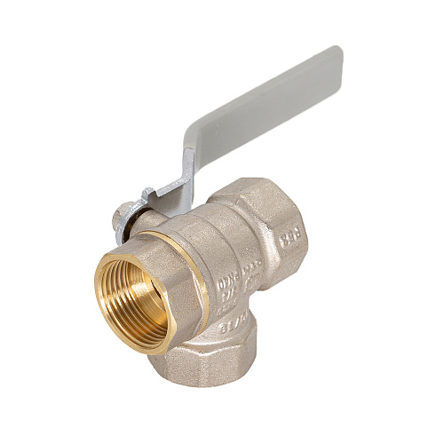 Кран шаровой для воды 1/2" трехходовой, тип T рычаг СTM СТАНДАРТ