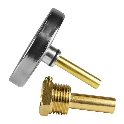 Термометр биметаллический d 63мм, с погружной гильзой, измерение до +120°С СТМ