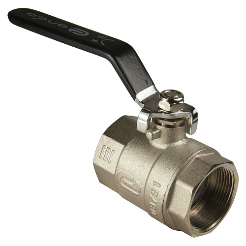 Кран шаровой для воды 1-1/2" г/г рычаг, никель, ONDO Кран шаровой для воды 1-1/2" г/г рычаг, никель, ONDO