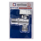 Кран шаровой для бытовых приборов угл. 1/2"х1/2" ш/ш с отражат. бабочка,  хромированный СТМ