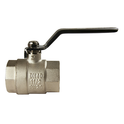 Кран шаровой для воды 1-1/2" г/г рычаг, никель, ONDO Кран шаровой для воды 1-1/2" г/г рычаг, никель, ONDO