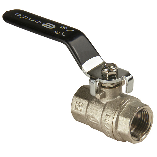 Кран шаровой для воды 1/2" г/г рычаг, никель, ONDO Кран шаровой для воды 1/2" г/г рычаг, никель, ONDO