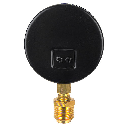 Термо-манометр радиального подключения 1/4" c переходником на 1/2'', измерение до 10 бар, до +120°С Термо-манометр радиального подключения 1/4" c переходником на 1/2'', измерение до 10 бар, до +120°С